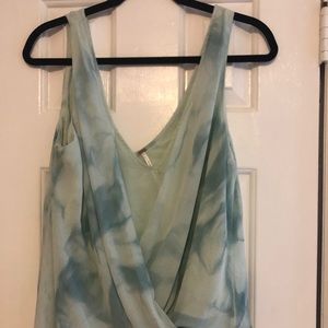 Blue tie dye free people top